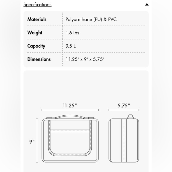 Calpak Large Clear Cosmetics Case in Mauve - Like New - Picture 9 of 12